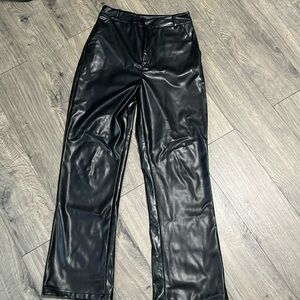 Black leather pants
